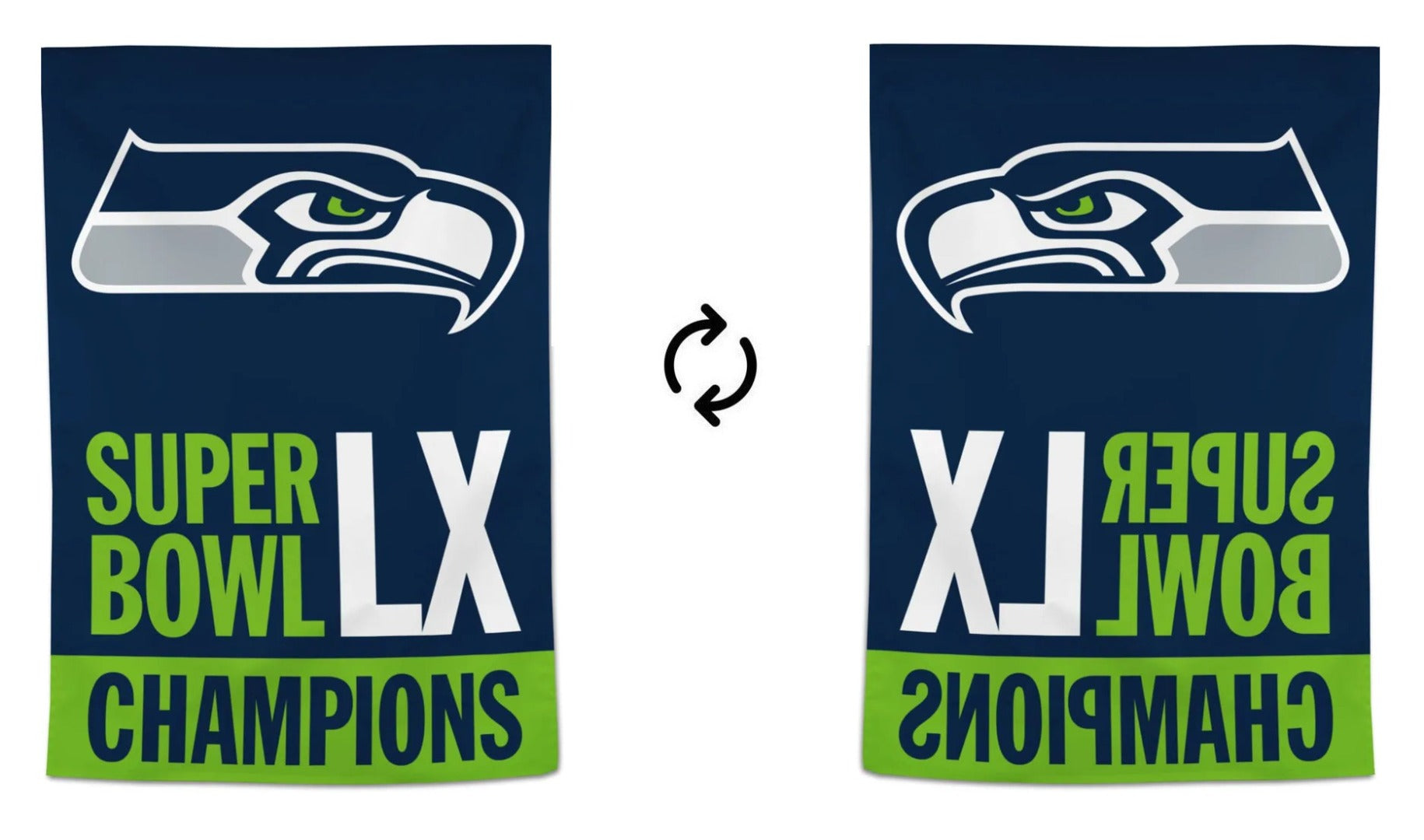 Seattle Seahawks Super Bowl LX Champions Banner