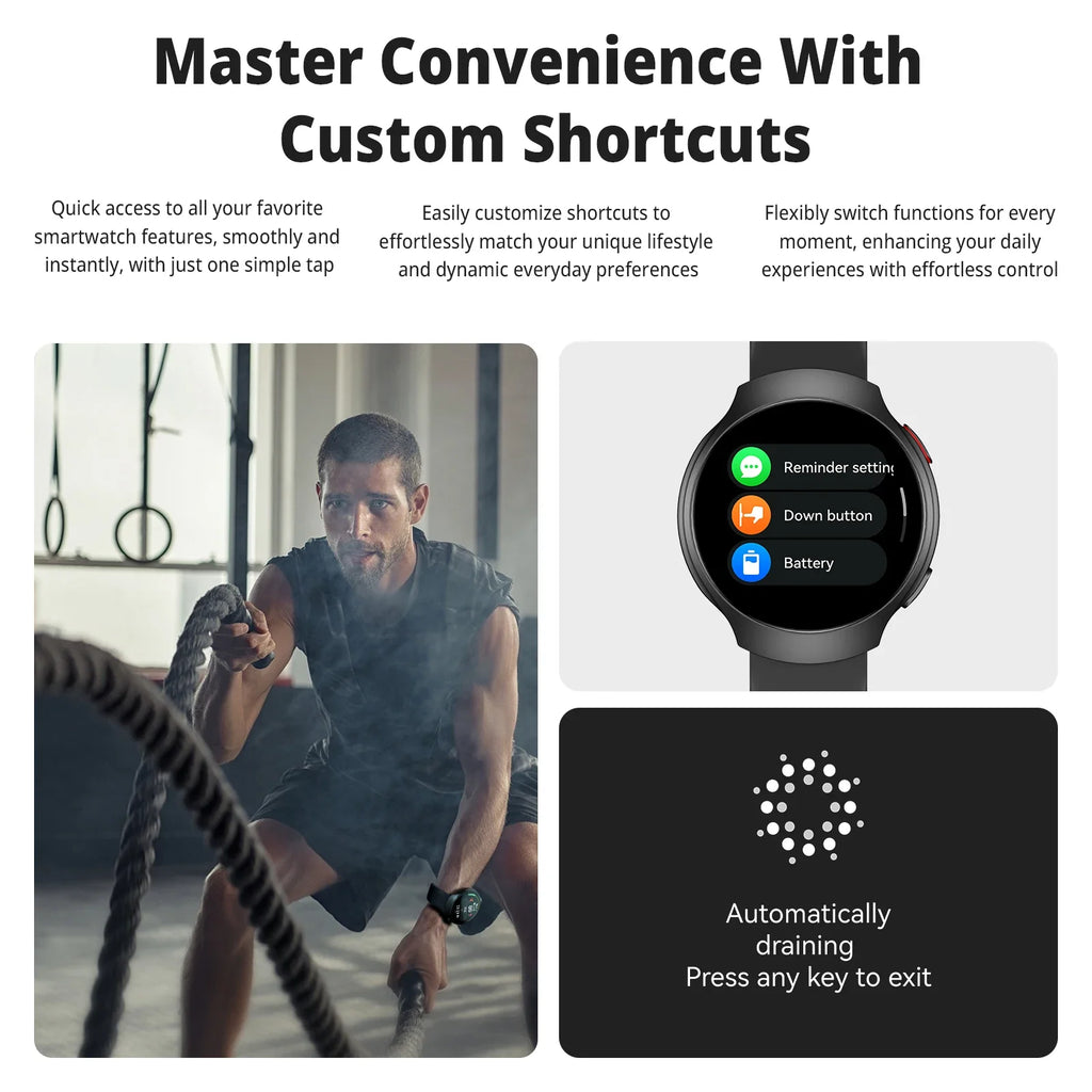 AIWR Orbit Smart Watch, GPS, 1.43'' AMOLED, AI Watch Faces ChatGPT, ENC Call, Heart Rate Monitor 5ATM Waterproof for Android iOS