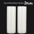 A set of 2 vacuum-sealed bags of the same size, with a length of 500CM, suitable for food storage vacuum low-temperature cooking