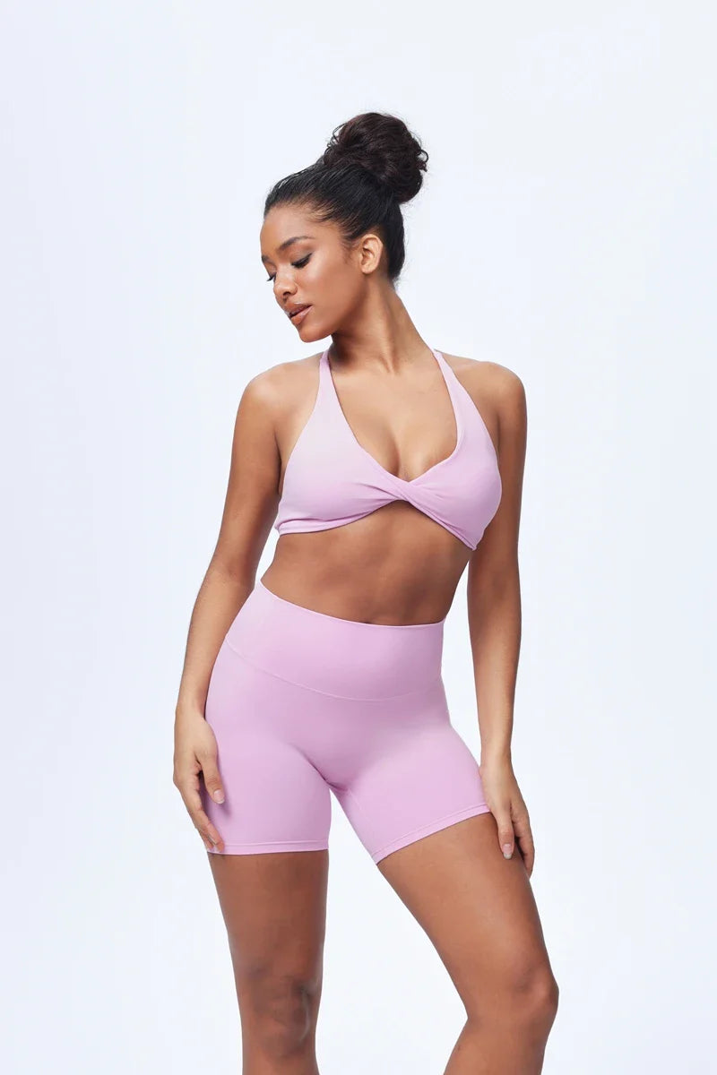 DIAS FIT JOY Women's  Workout Sports Bras Beauty back Cross Padded Low Impact Fitness Bra Yoga Top Cycling Fitness