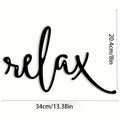 Relaxing Black Metal Iron Sculpture - Modern Wall Art for Bathroom Decor, Easy Hang