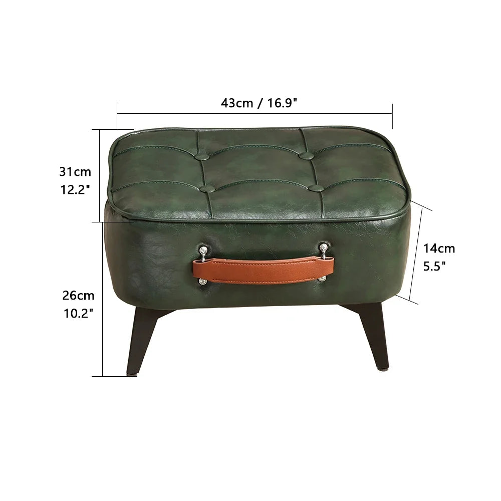1pc Minimalist Short Stool, Super Soft & Space Saving Short Sofa, Household Shoe Bench With Soft Seating, For Living Room Entry