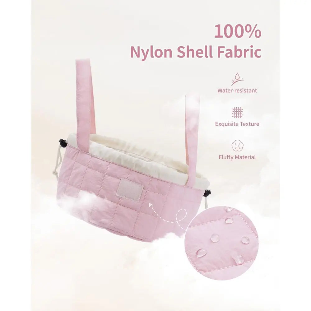 Quilted Makeup Bag With Handle Travel Cosmetic Case