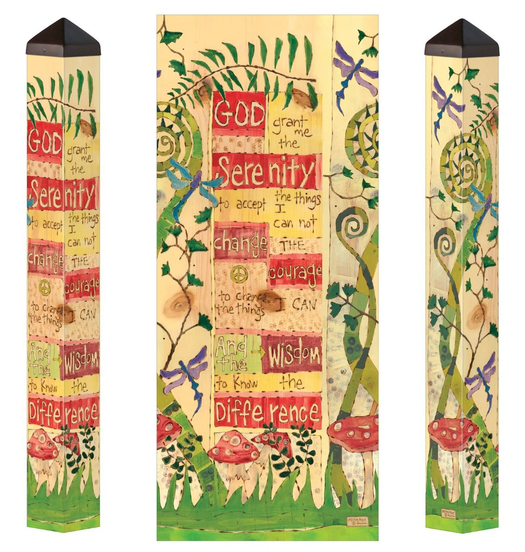 Serenity Prayer Art Pole 40 Inches