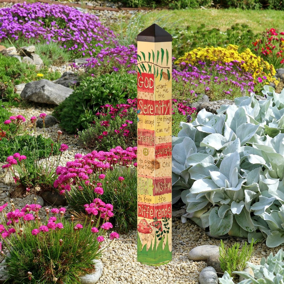Serenity Prayer Art Pole 40 Inches