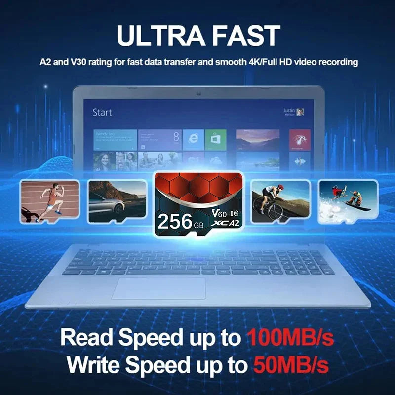 Lenovo 2TB Memory Card 128GB Class 10 V30 TF Card 1TB Mini SD Card 512GB High Speed TF SD Card 256GB For Nintendo Switch Camera