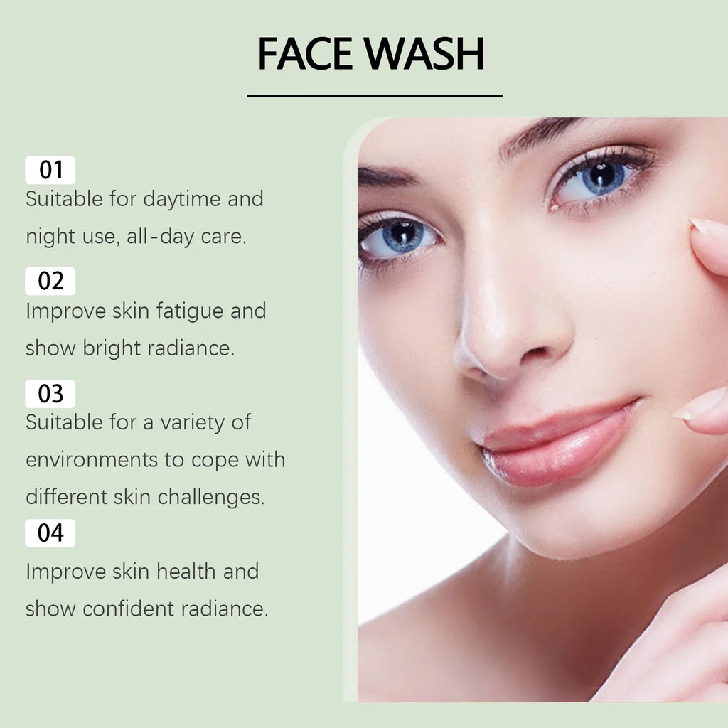 HOYGI Hyaluronic Acid Cleanser Anti Acne Oil Control Blackhead Remover Skin Cleansing Gel Brightening Pore Cleaning Face Wash