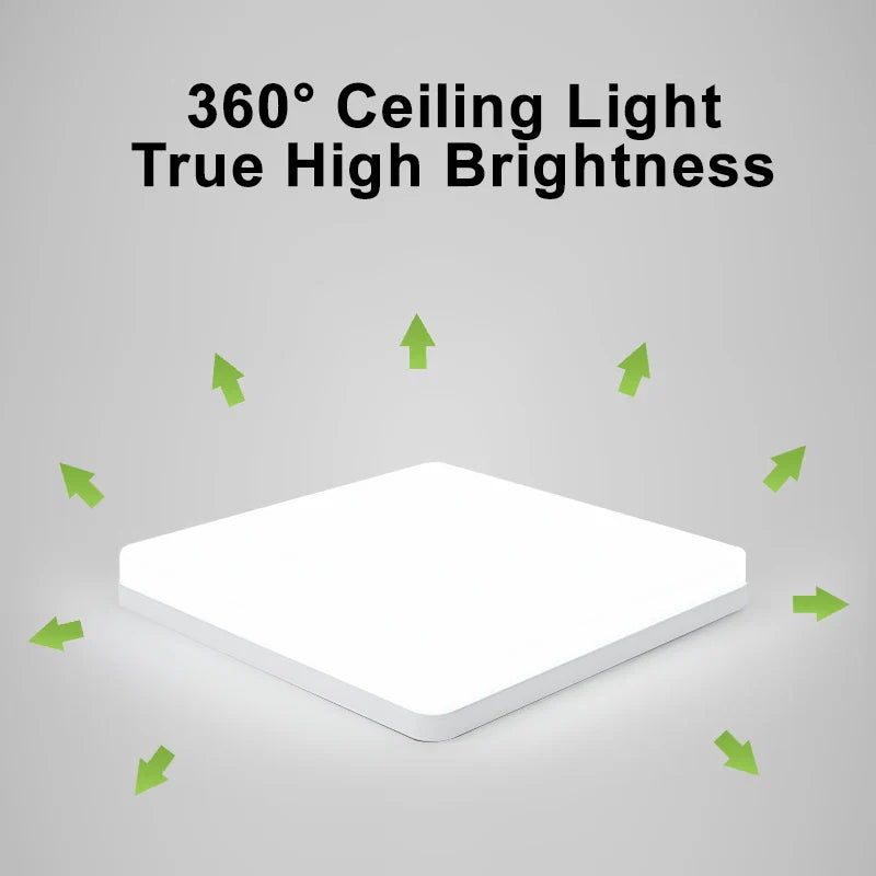 LED Ceiling Lights Square Neutral Light 16W 34W Interior Home Decor Simple Ceiling Lighting Bathroom Bedroom Kitchen Living Room