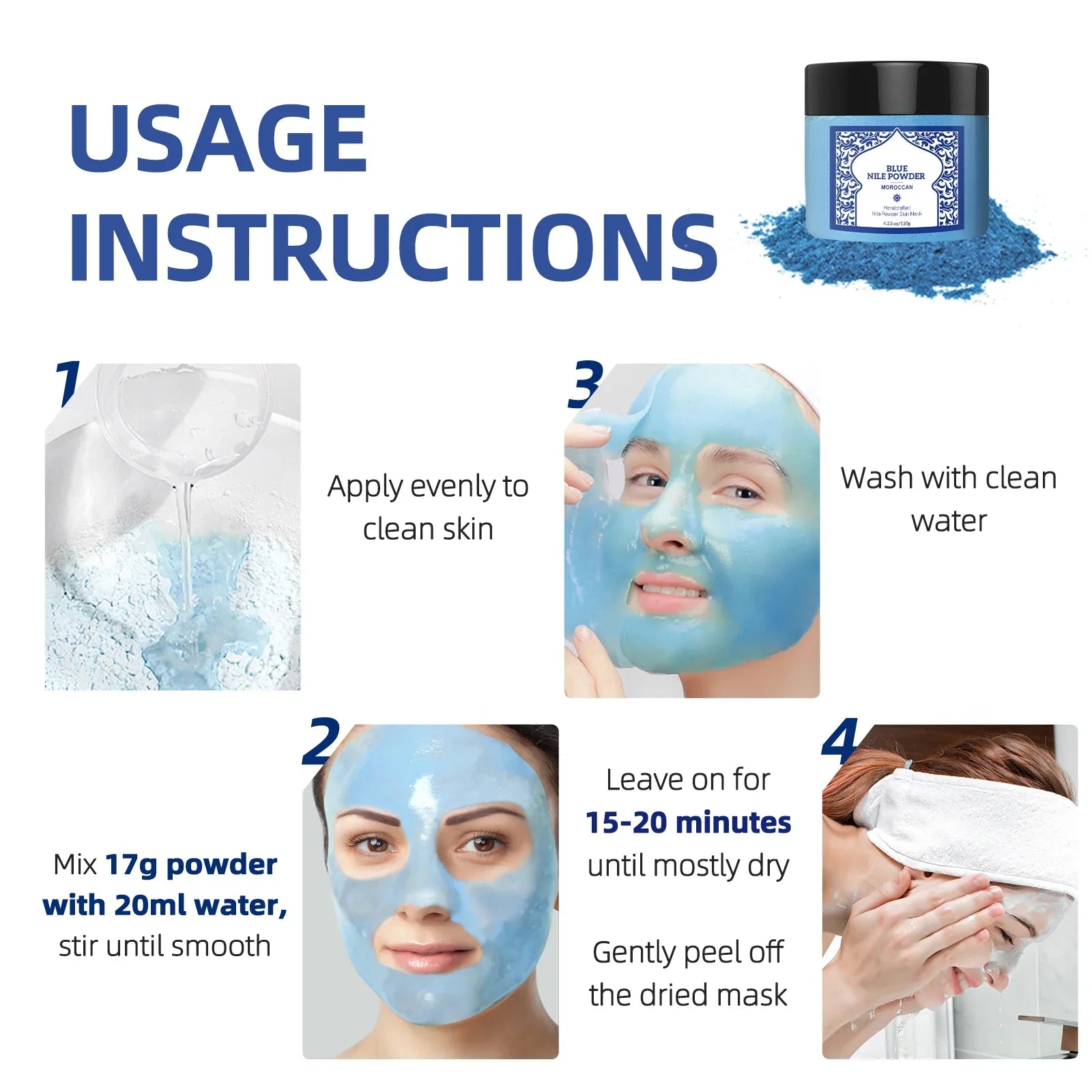 15-Min Mineral Skin Reset Mask 120g - Moroccan Lathering Powder for Face & Body, Deep Cleanse & Perilla Leaf Nourishment.