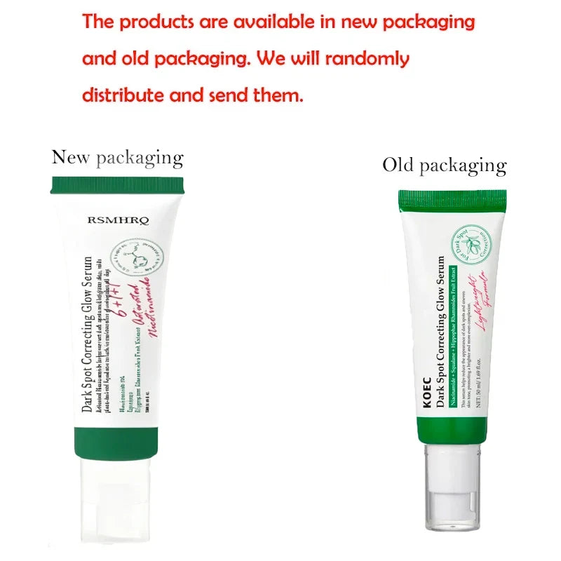 50ml Dark Spot Correcting Glow Serum Hydrating Soothing Brightening Even Skin Tone Improve Elasticity Niacinamide Squalane