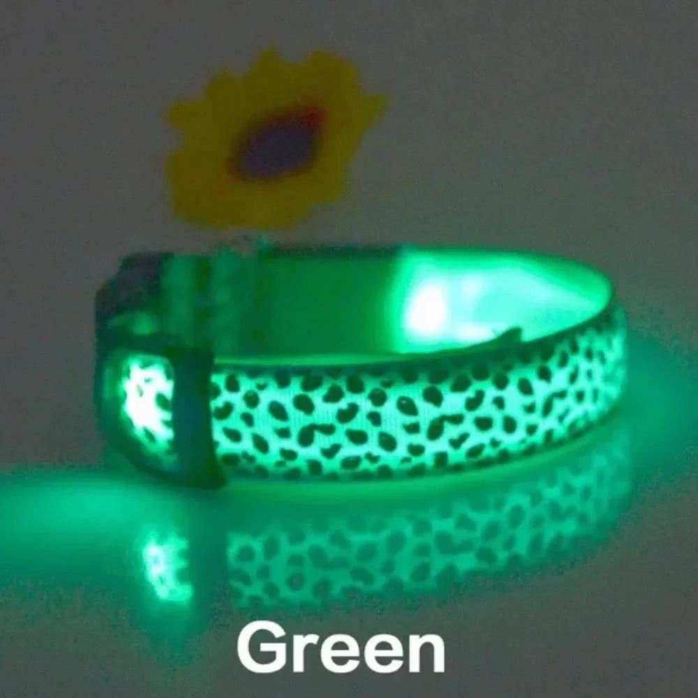 LED Leopard Dog Collar