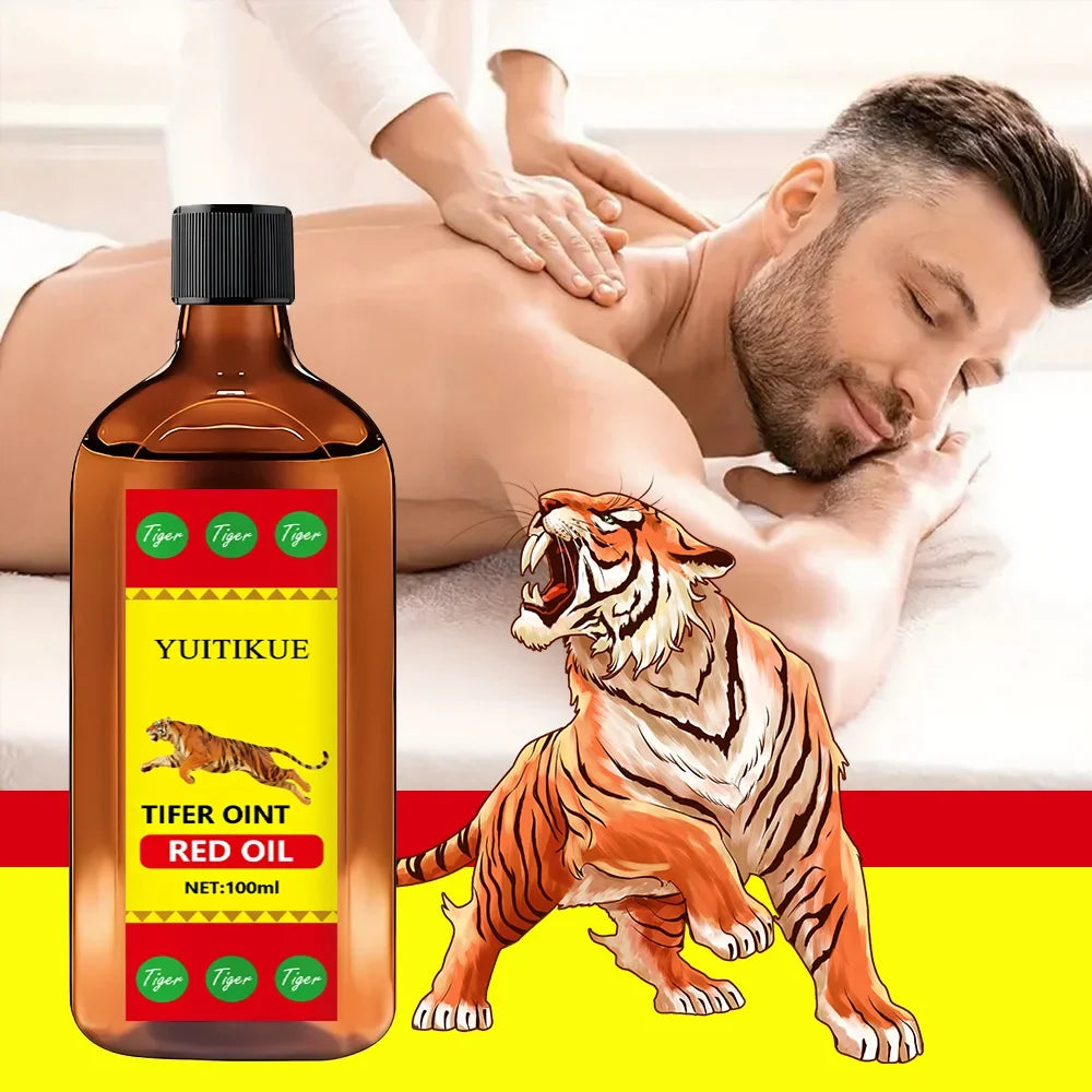 YUITIKUE Tifer Oint Red Oil 100ml - Tiger Formula for Muscle & Joint Massage, Sport & Daily Use, for All