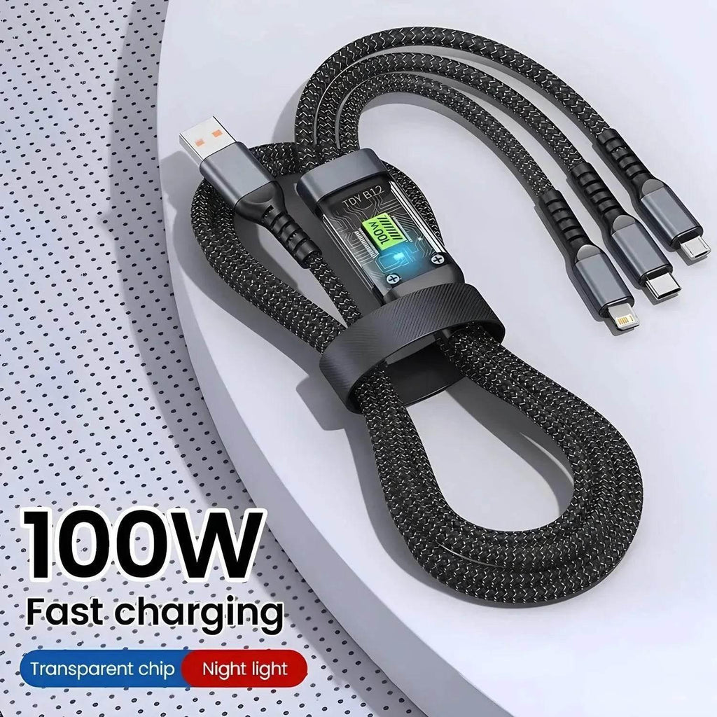 Transparent 3-in-1 Super Fast Charging Cable