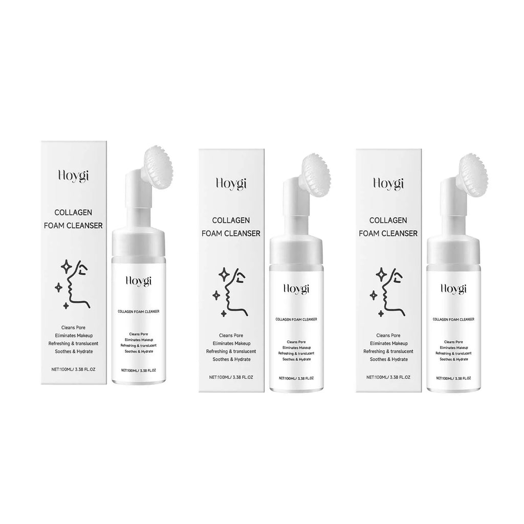 Collagen Facial Cleanser Mousse Deep Cleansing Skincare Controls Oil Moisturizing Firming Face Wash Foam Cleanser Skin Care