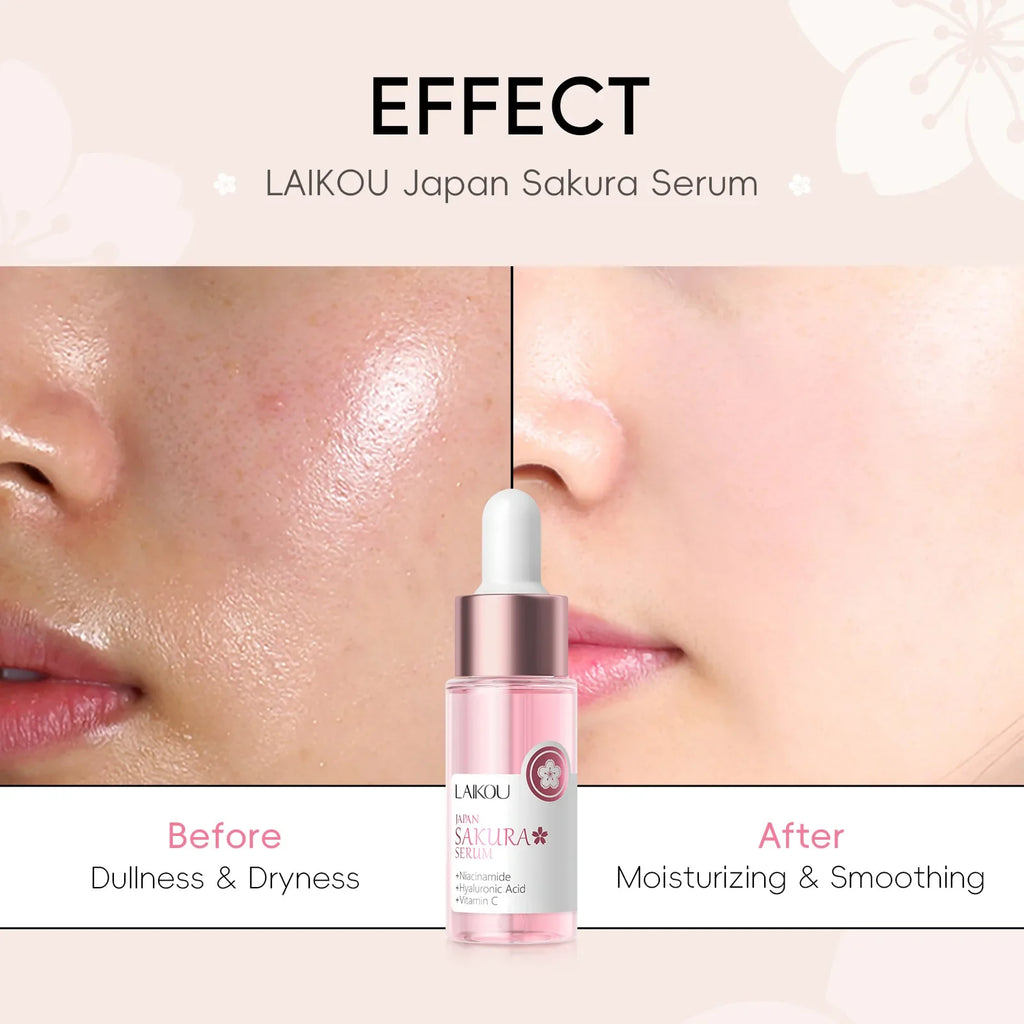 LAIKOU Sakura Face Serum  Wrinkle Essence Brightening Essence Shrink Pores Moisturizing Skin Care 17ml or 30ml