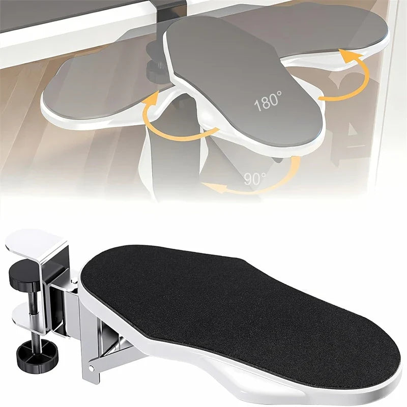 1pc Adjustable Ergonomic Arm Rest - Foldable Desk Extension with Rotating Wrist Pad for Home & Office Comfort Wrist Rest Support