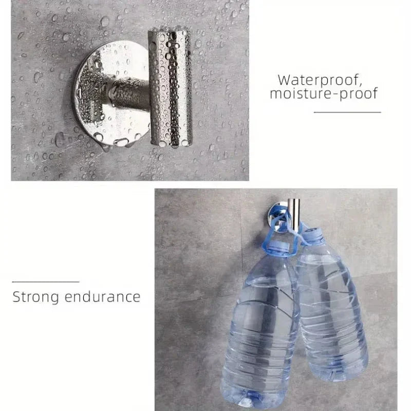 1pcs, No punching self-adhesive hook, Stainless steel bathroom hook,bathroom accessories kitchen organizer