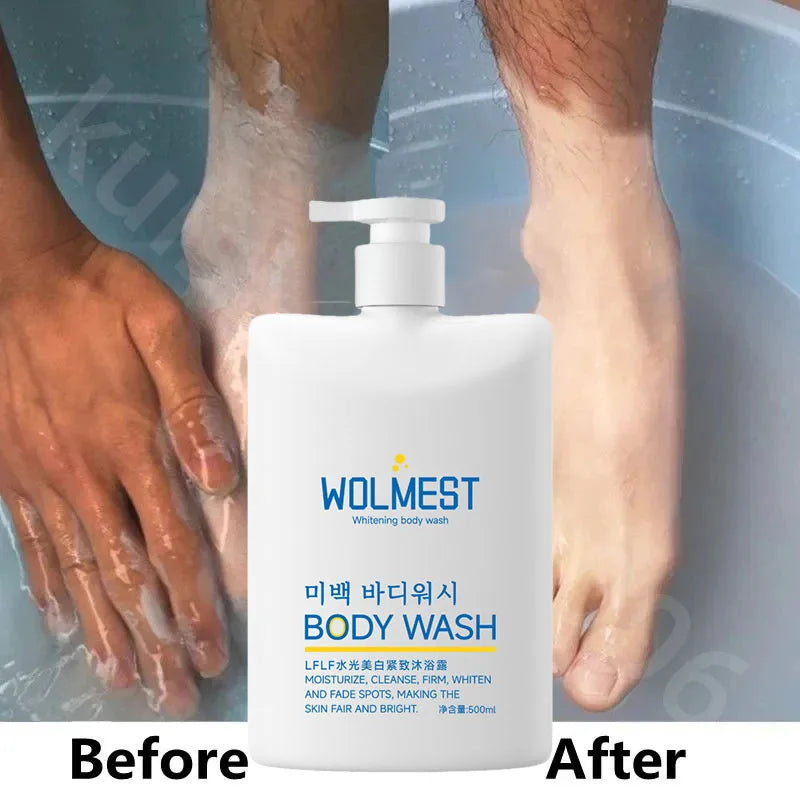 Whitening Body Wash Shower Gel Deep Cleansing Removing Dirt Dead Skin Oil Control Even Skin Tone To Lighten Pigmentation 500ml