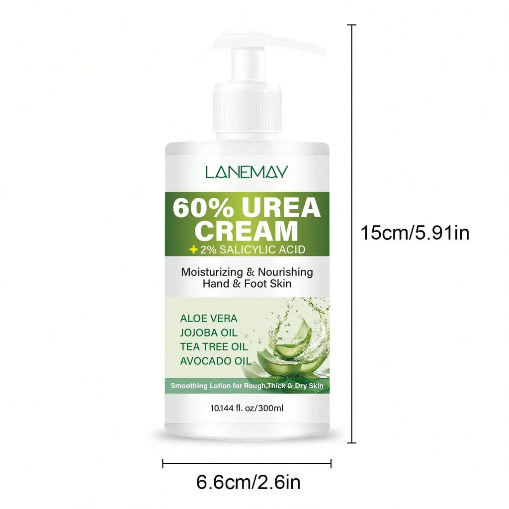 60% Urea Hand & Foot Cream - Long-lasting Skin Moisturizer, Hydrates and Repairs the Skin Barrier, Softens and Brightens Skin
