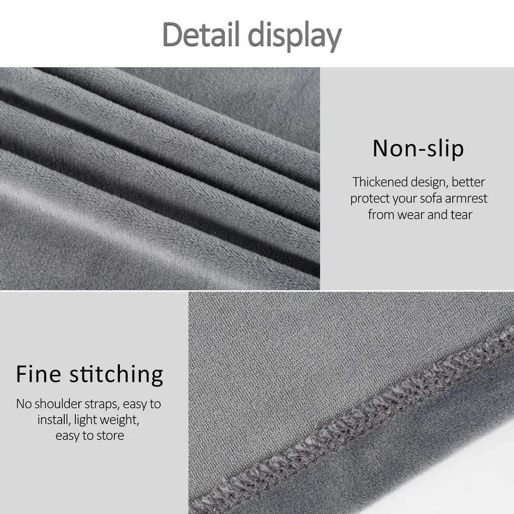 2pcs Sofa Armrest Protector Universal Armchair Covers Non-Slip Soft Warm Couch Arm Rest Covers Thickened Furniture Protector