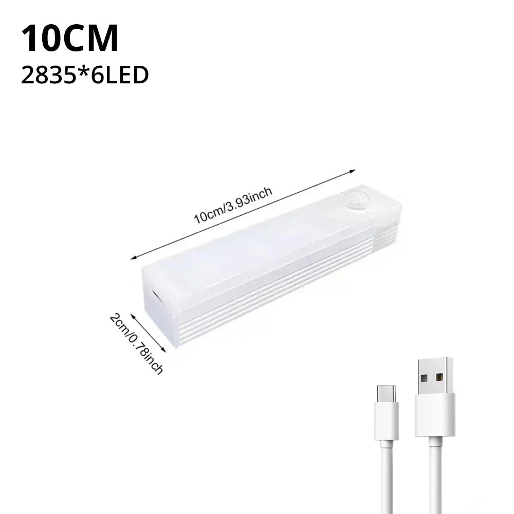 Motion Sensor Light Wireless LED Night Light USB Rechargeable Night Lamp Cabinet Wardrobe Lamp Staircase Backlight For Kitchen 1