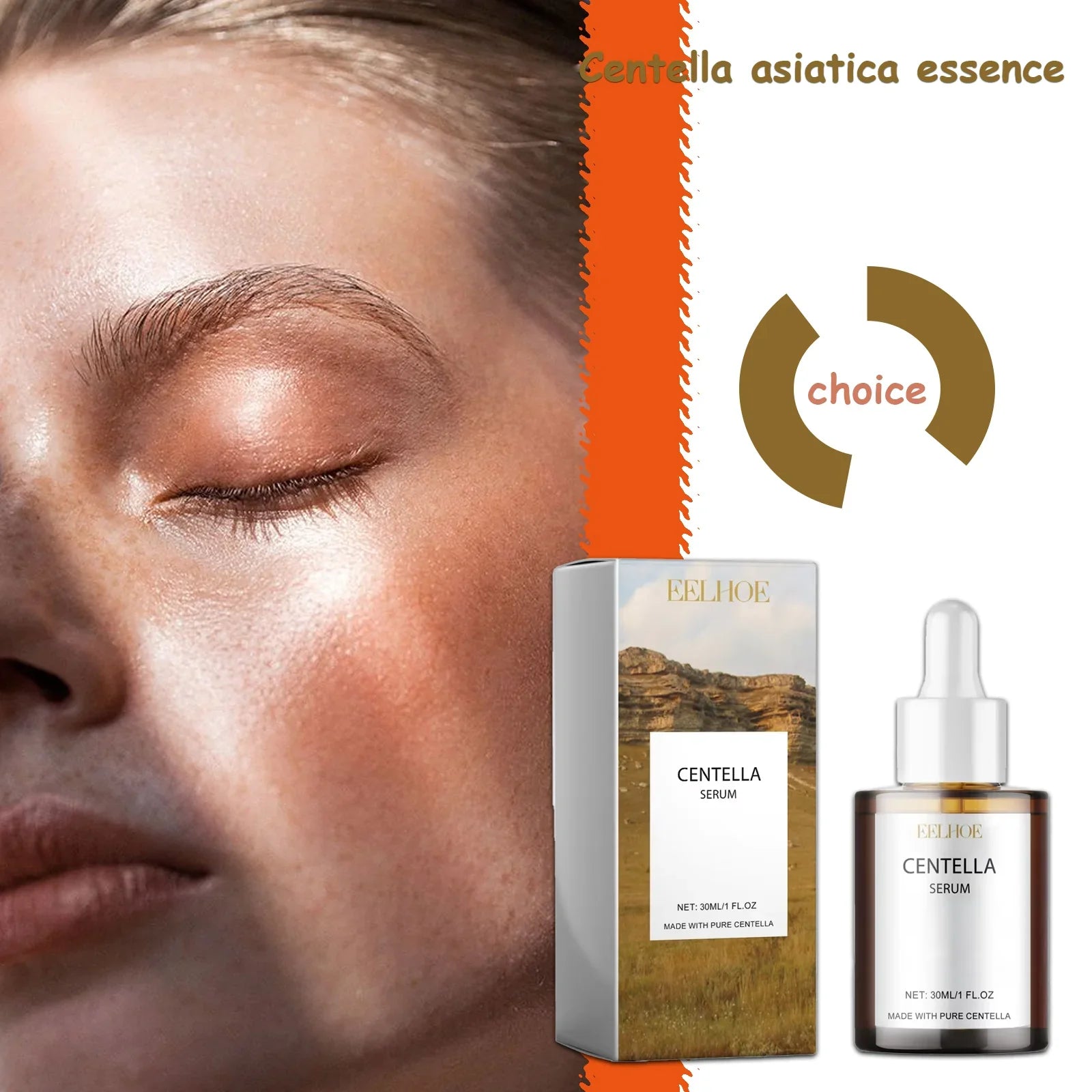 Centella Asiatica Skin Serum - Deep Moisturize & Replenish Care Essence Improve Skin Health Relieve Dry & Discomfort