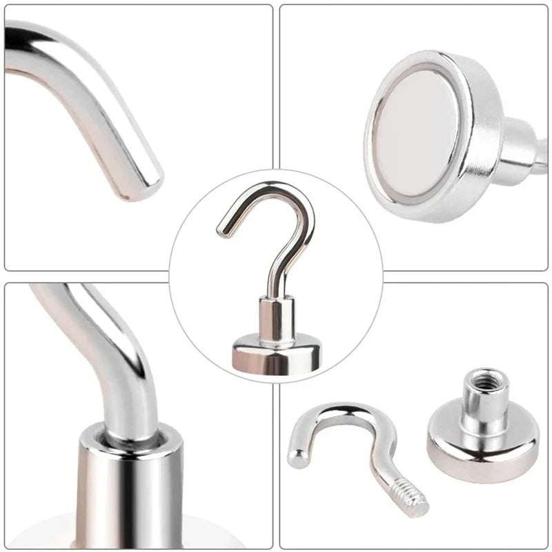 1-40PCS Strong Magnetic Hooks Multi-Purpose Storage Hooks Home Kitchen Bar Storage Hooks Key Storage Hooks Bathroom Hangers