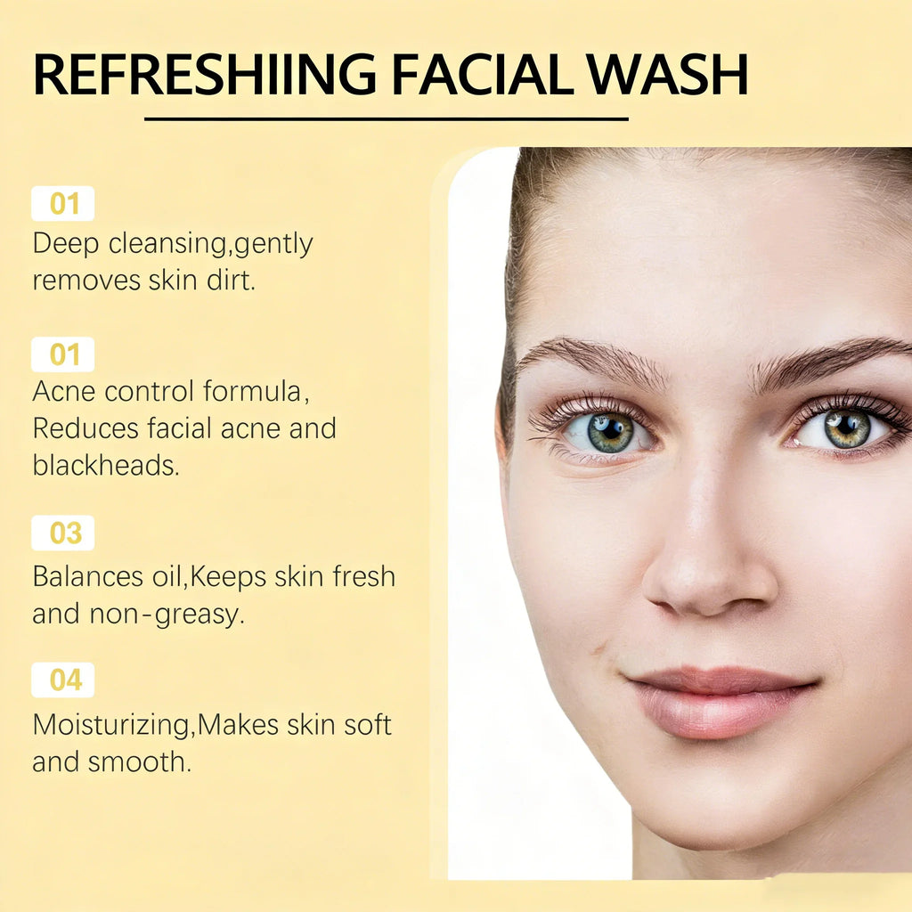 Honey Facial  Foaming Cleanser Gentle Oil Control Reduce Acne Blackhead Purify Pore Soothing Relieve Redness Hydrating Face Wash