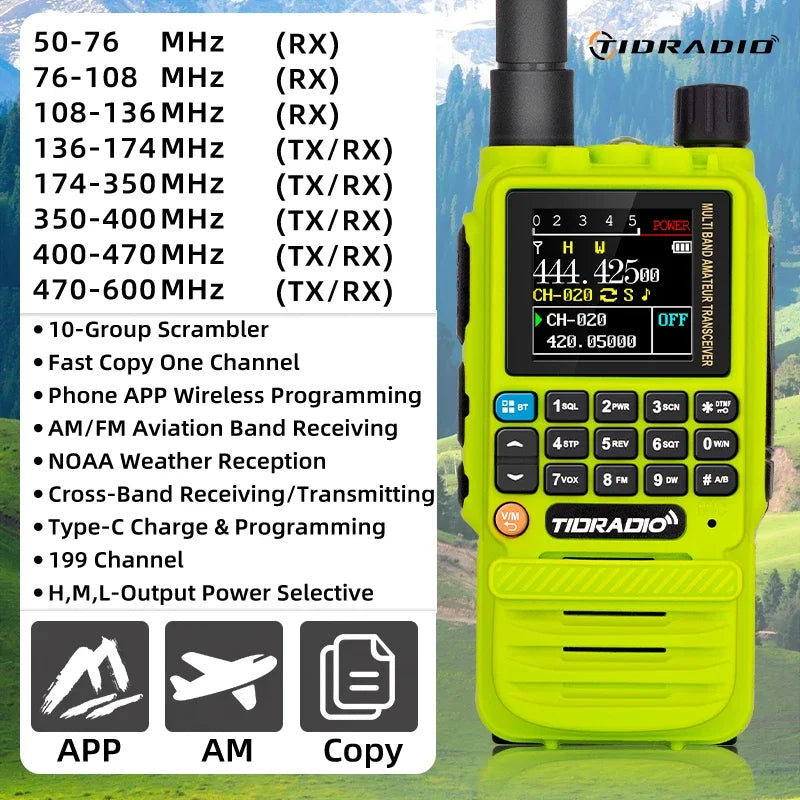 TIDRADIO H3 Walkie Talkie Long Range USB C Charging
