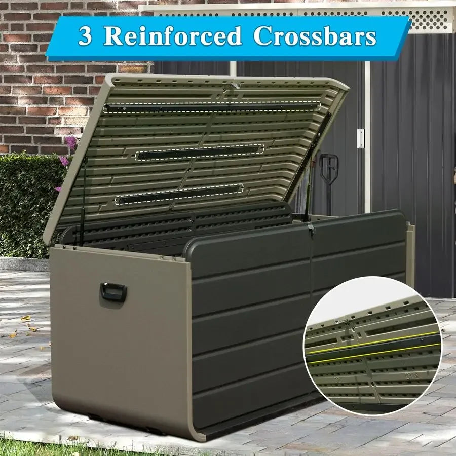Resin Deck Box Outdoor Storage Waterproof Lockable Bin