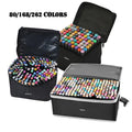 262 Color Marker Pen Set Double Head Brush Pens Art