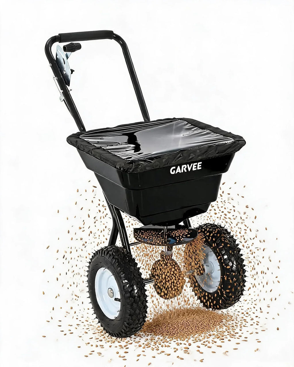 HiMISS Heavy Duty 80Lb Lawn Spreader Walk Behind Broadcast Spreader