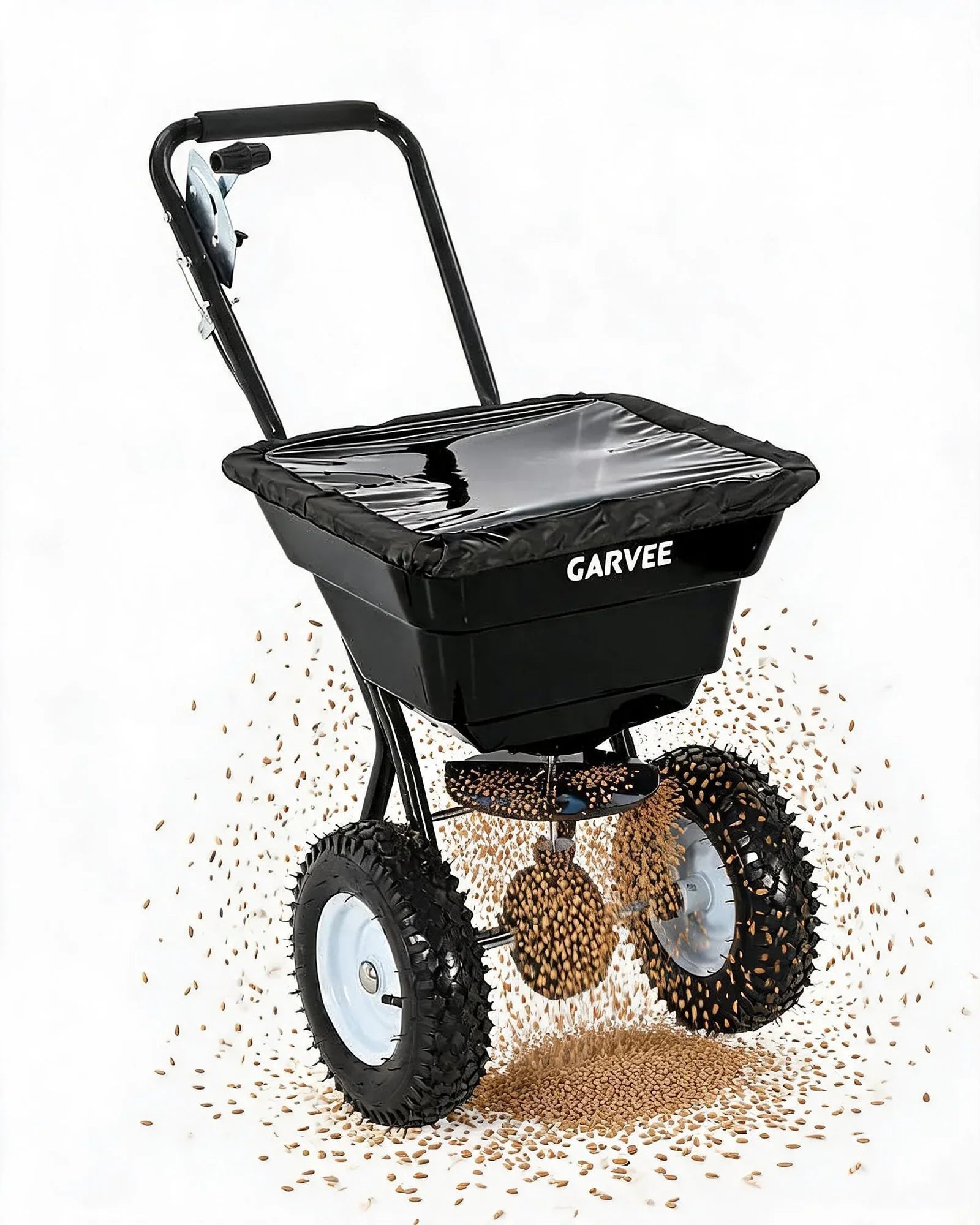 HiMISS Heavy Duty 80Lb Lawn Spreader Walk Behind Broadcast Spreader