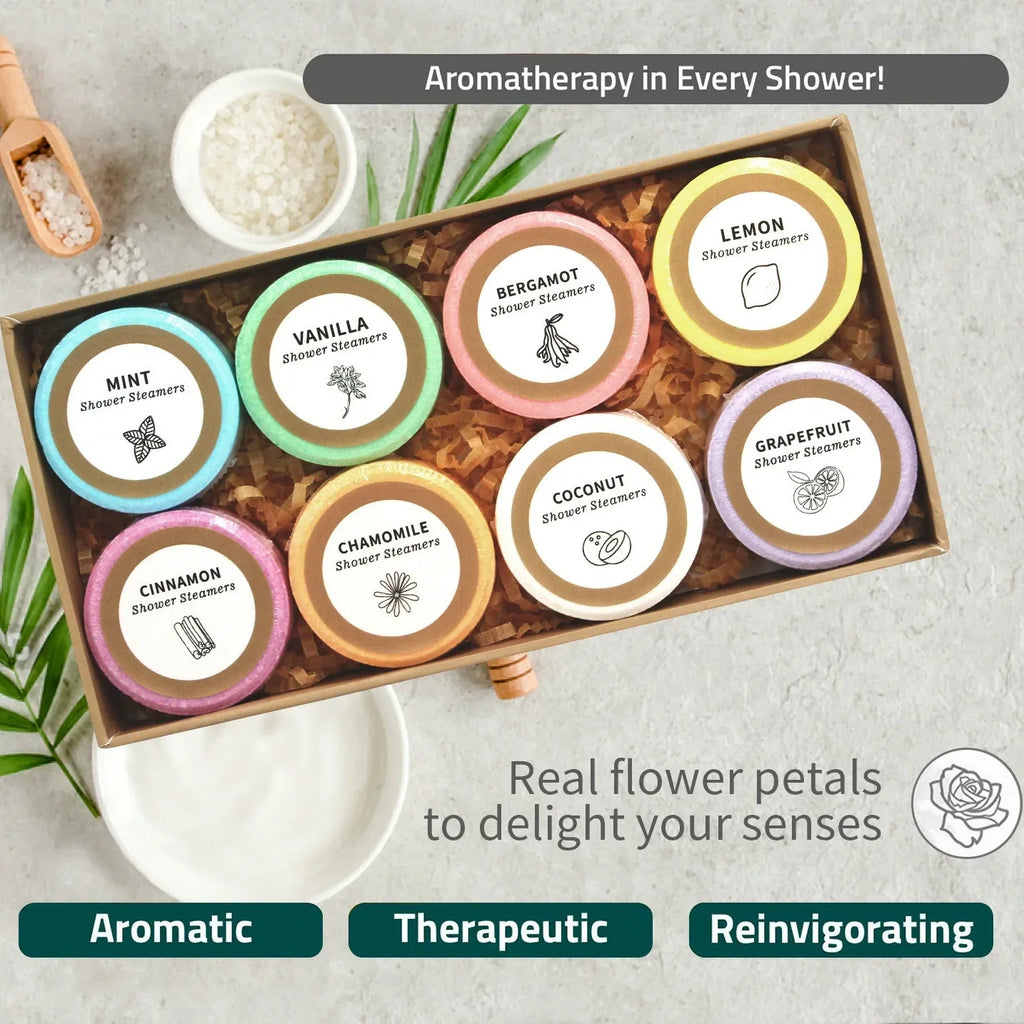 8Pcs Bath Salt Tablets Set, Natural Relaxing Spa Bath For Bathtub, Body Care Suitable For Women And Men, Home & Hotel