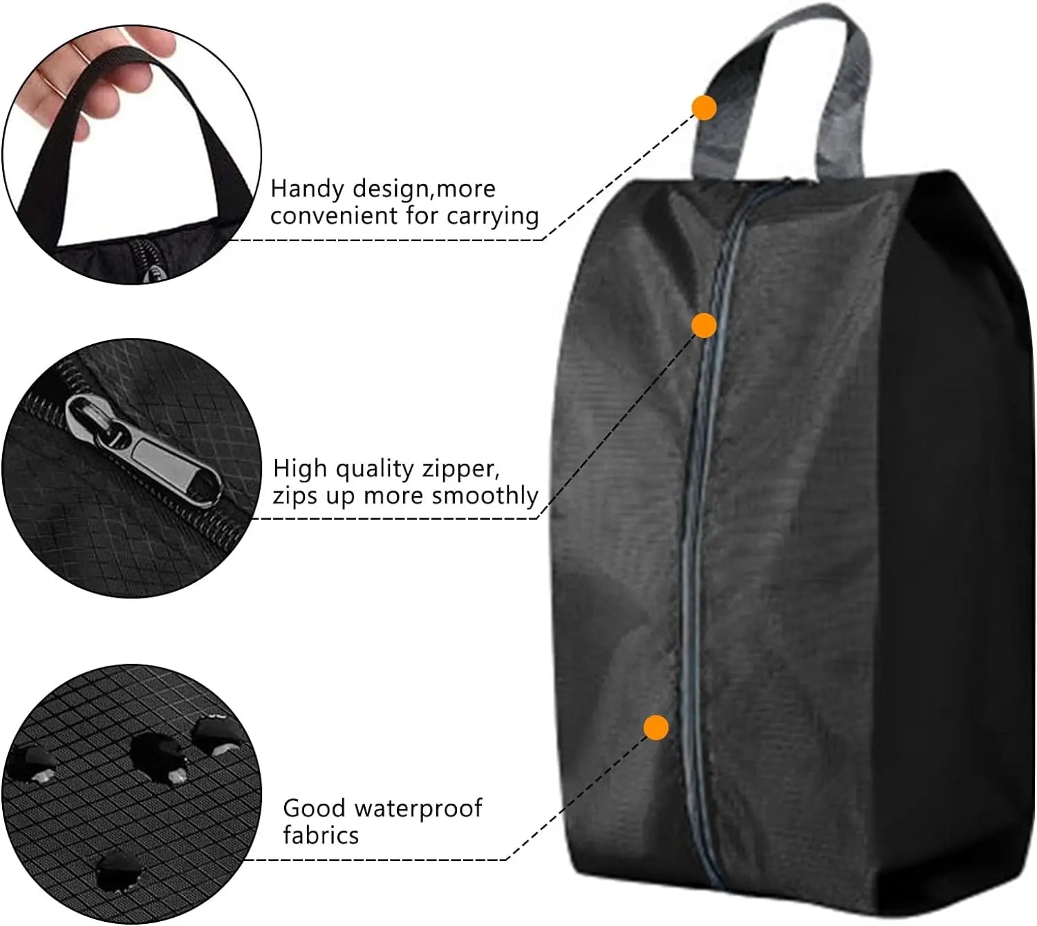 3PCS Shoe Storage Bags Dust-proof Shoe Cover Travel Portable Bag Household Moisture-proof and Mildew-proof Shoe Storage Bag