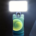 Portable Mini Selfie Fill Light Rechargeable 3 Modes Adjustable Brightness Clip On For Phone, Laptop, Tablet Meeting, Make Up