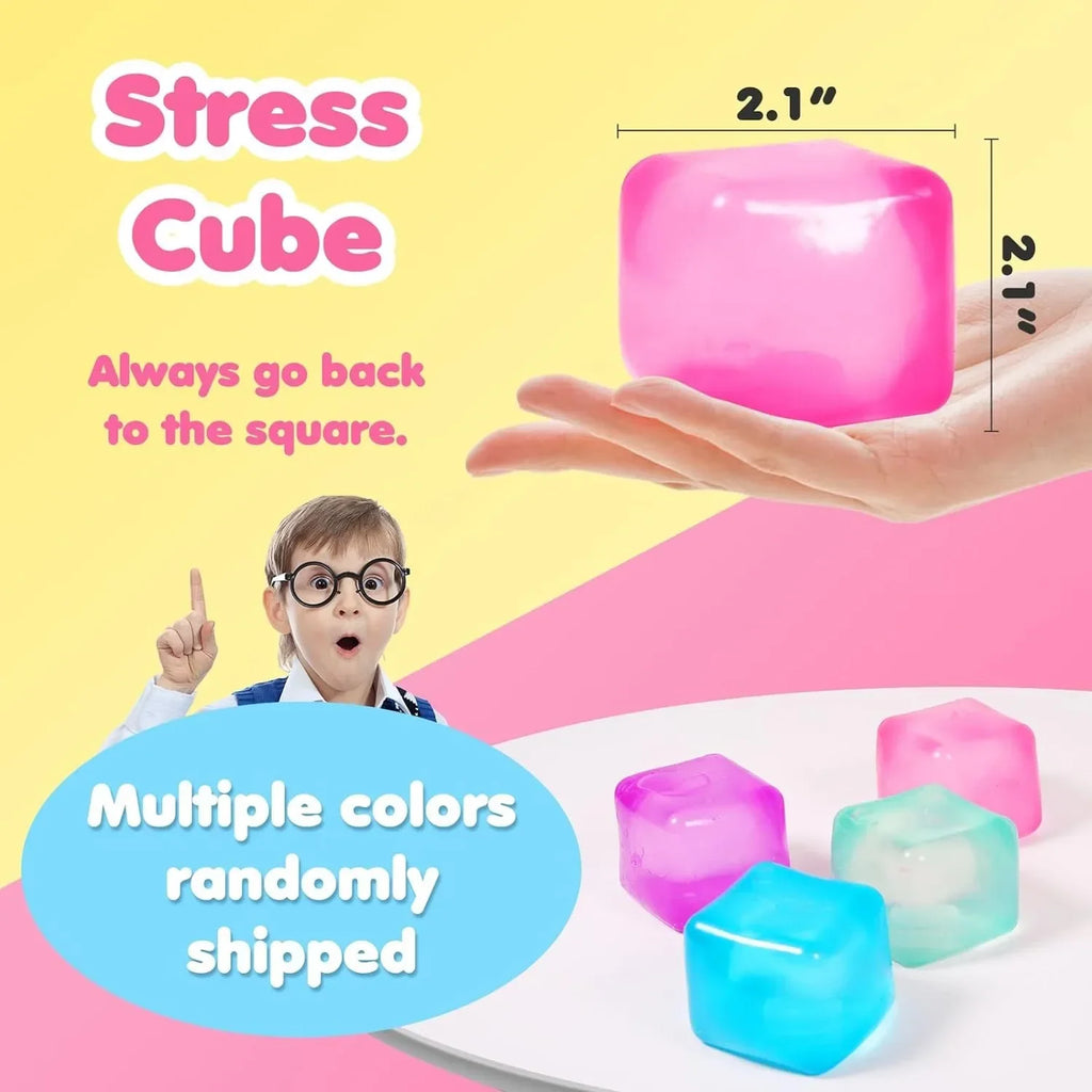 High Density Gel Ice Cube Squeeze Toy | Decompression Stress Relief Fidget