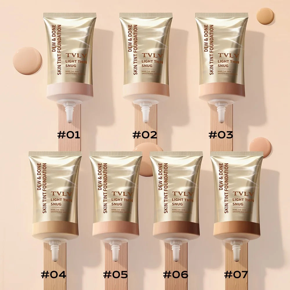 Moisturizing Skin Tint Foundation for All Skin Types, Moisturizing Light Texture Natural Concealer Long Wear Face Makeup