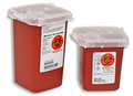 Sharps Container SharpSafety™ Red Base 6-1/4 H X 4-1/2 W X 4-1/4 D Inch Vertical Entry 0.25 Gallon - 8900SA