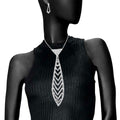 Rhinestone Pave Necktie Necklace