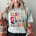 Sleigh Girl Sleigh Santa Christmas Retro Vintage Inspired Holiday Cheer Edition Comfort Colors Tee