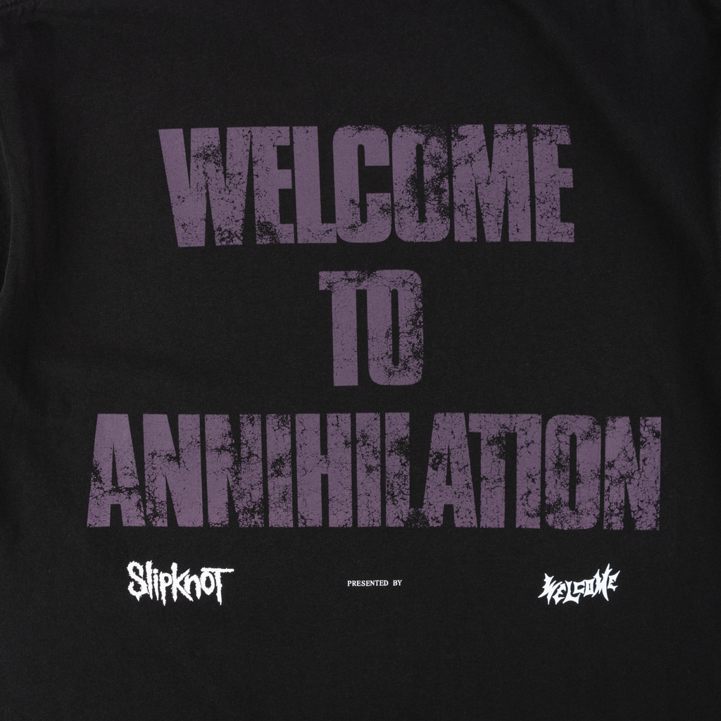 Welcome x Slipknot Annihilation Boxy Garment-Dyed Tee - Black