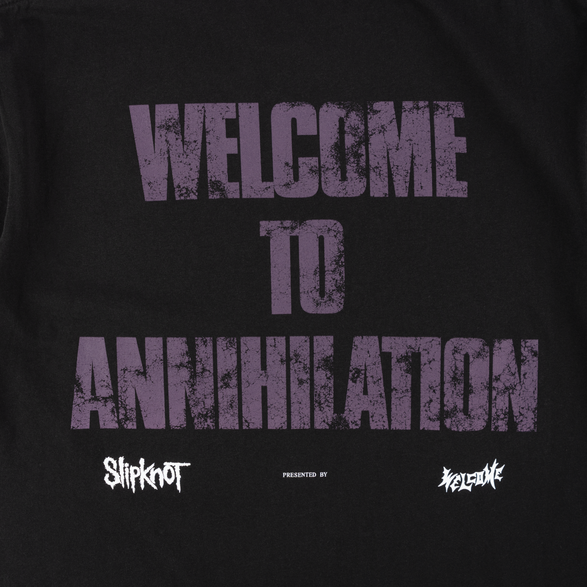 Welcome x Slipknot Annihilation Boxy Garment-Dyed Tee - Black