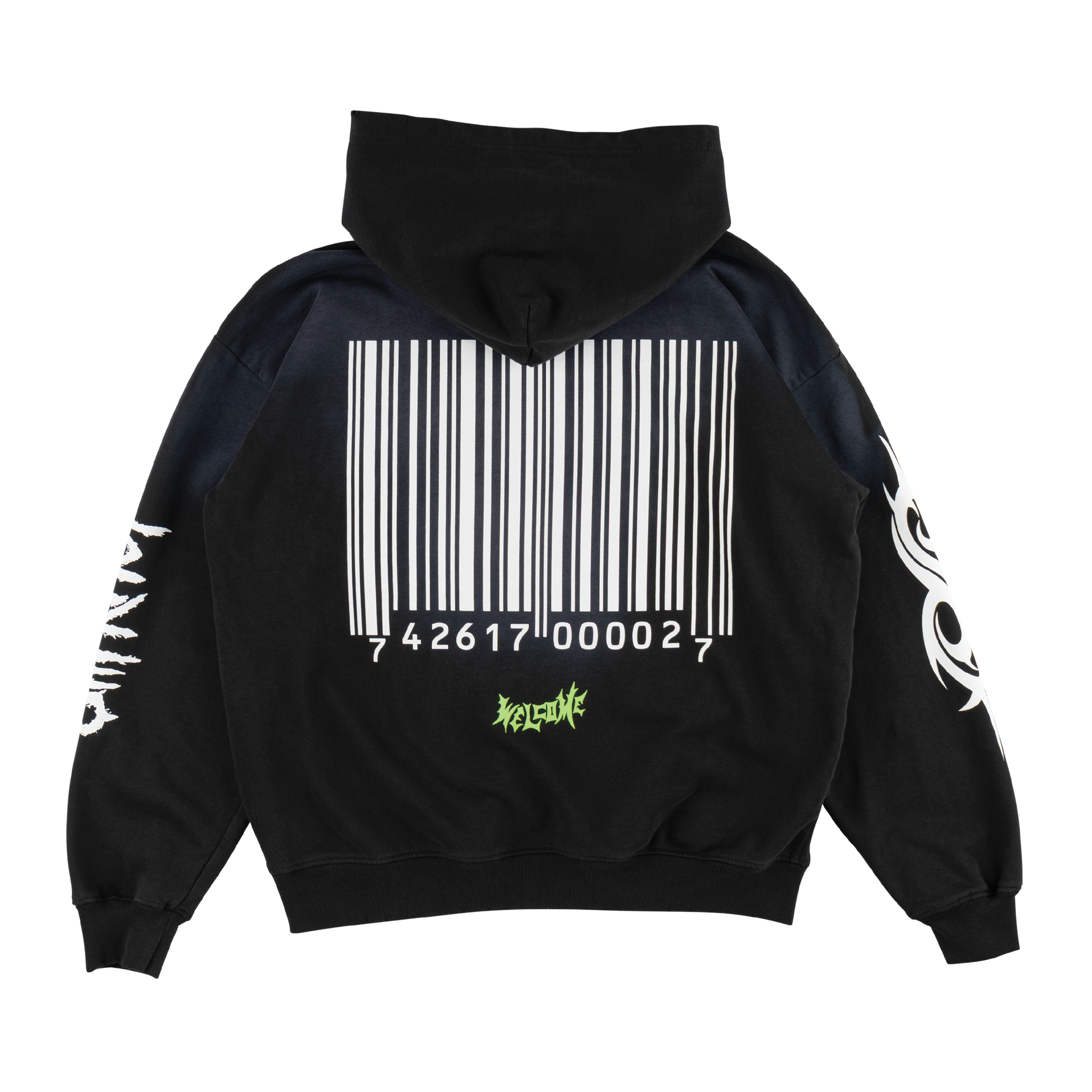 Welcome x Slipknot Ravenous Distressed Sun Fade Hoodie - Black Fade