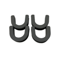 TRAPSKI Non-Skid Rubber Slot Inserts for Ski & Snowboard Racks – Gray 4-12 Packs