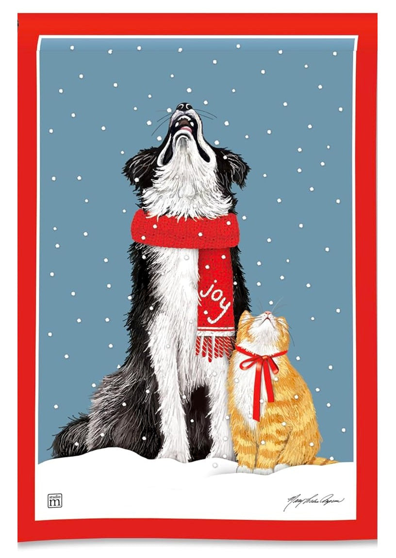 Snow Day Pets Garden Flag