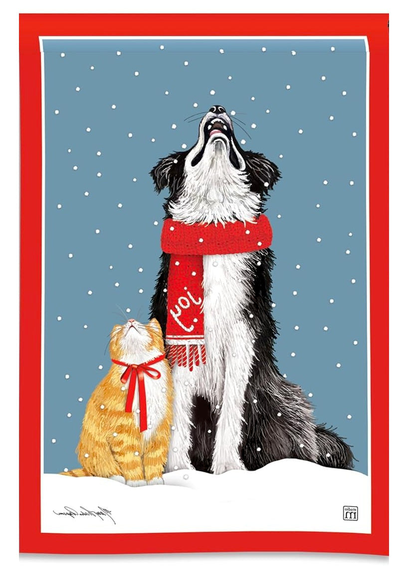 Snow Day Pets Garden Flag