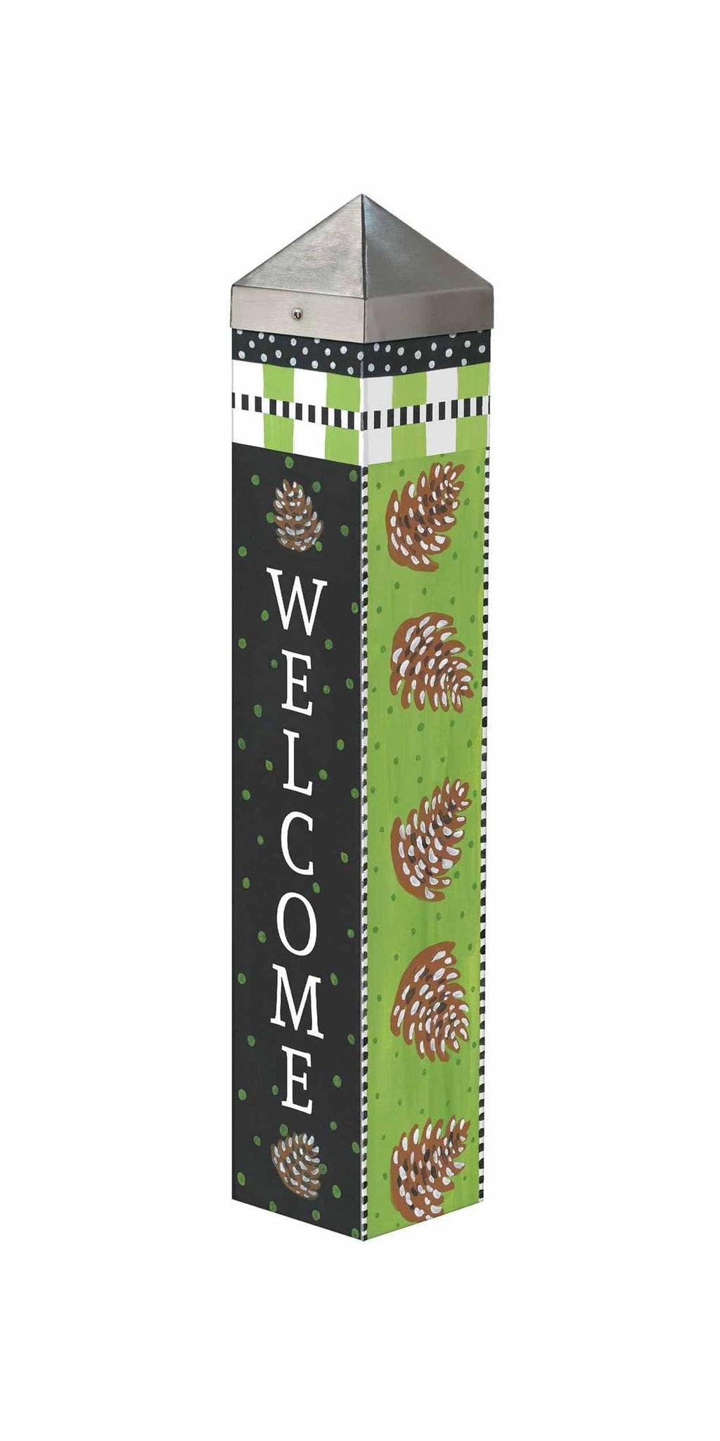 Snowy Pines 20 Inch Art Pole