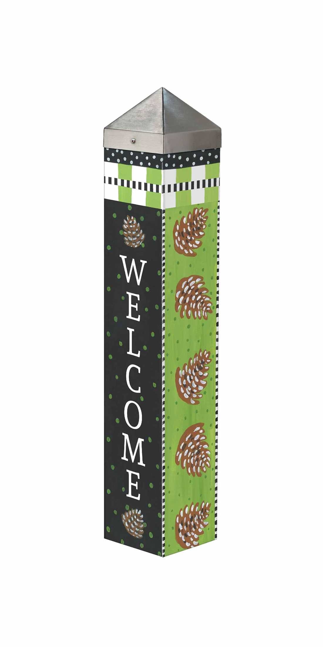 Snowy Pines 20 Inch Art Pole