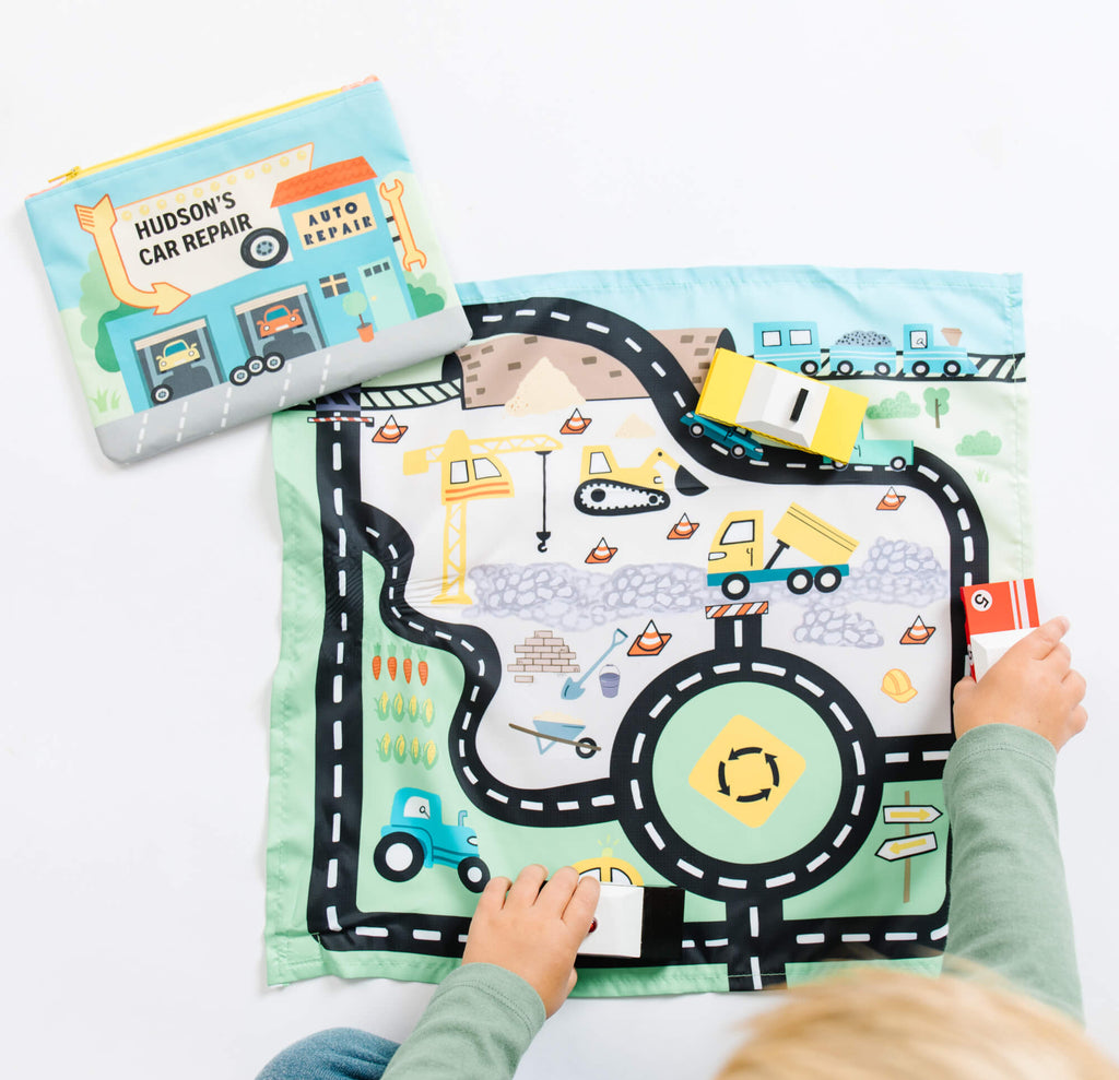 Toy Car Mat with Cars - All-in-One Travel Play Set